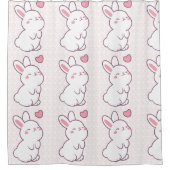 A Little Bunny Made of Feelings シャワーカーテン (正面)