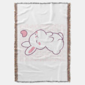 A Little Bunny Made of Feelings スローブランケット (正面縦)
