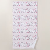 A Little Bunny Made of Feelings ビーチタオル (正面)