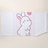 A Little Bunny Made of Feelings ビーチタオル (正面)