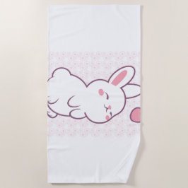 A Little Bunny Made of Feelings ビーチタオル