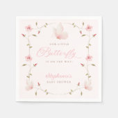 A Little Butterfly Baby Shower スタンダードカクテルナプキン (正面)