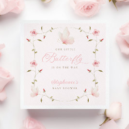 A Little Butterfly Baby Shower スタンダードカクテルナプキン