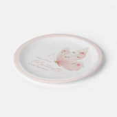 A Little Butterfly Baby Shower ペーパープレート (アングル)