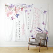 A Little Butterfly Baby Shower Photo Backdrop タペストリー (インサイチュ(横))