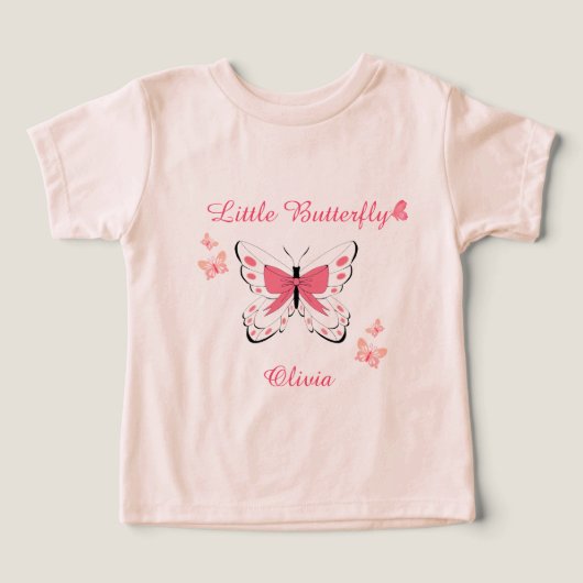 A Little Butterfly Baby Shower Pink Baby Girl  (デザイン正面)