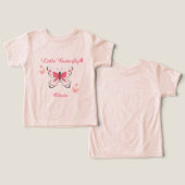 A Little Butterfly Baby Shower Pink Baby Girl  (デザイン正面&裏面)