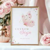 A Little Butterfly Custom Table Sign ポスター