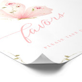 A Little Butterfly Favors Table Sign ポスター (角)