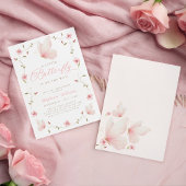 A Little Butterfly Floral Garden Baby Shower 招待状