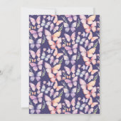 A Little Butterfly is on the way Baby Shower 招待状 (裏面)