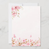 A Little Butterfly is on the Way, Baby Shower Girl サンキューカード (裏面)