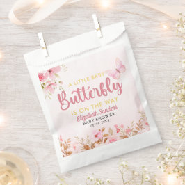 A Little Butterfly is on the Way, Baby Shower Girl フェイバーバッグ