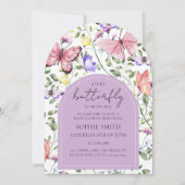 A Little Butterfly Is On The Way Purple Arch 招待状 (正面)