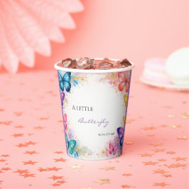 A Little Butterfly On It’s Way Glitter Baby Shower 紙コップ