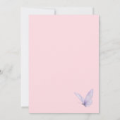 A Little Butterfly Wildflower Baby Shower 招待状 (裏面)