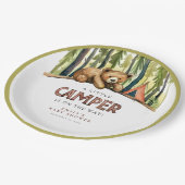 A Little Camper Forest Baby Shower ペーパープレート (アングル)