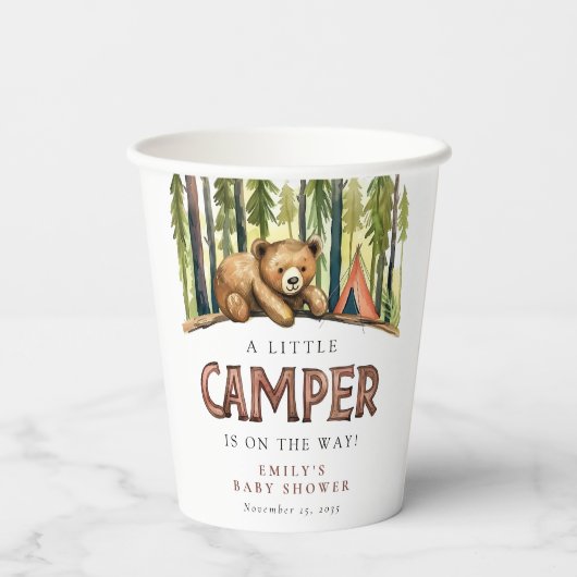 A Little Camper Forest Baby Shower 紙コップ (裏面)
