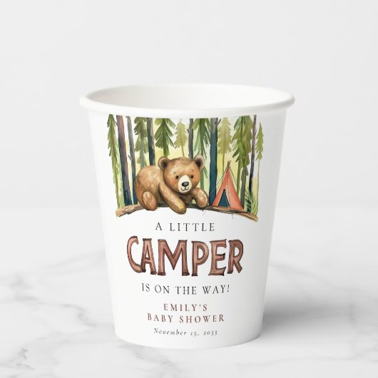 A Little Camper Forest Baby Shower 紙コップ (正面)