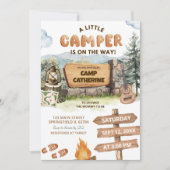 A Little Camper On The Way Baby Shower 招待状 (正面)