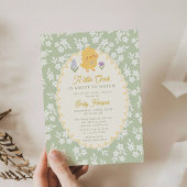 A little Chick is about to hatch Baby shower 招待状