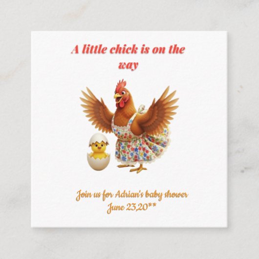 A little chick is on the way  エンクロージャーカード (正面)