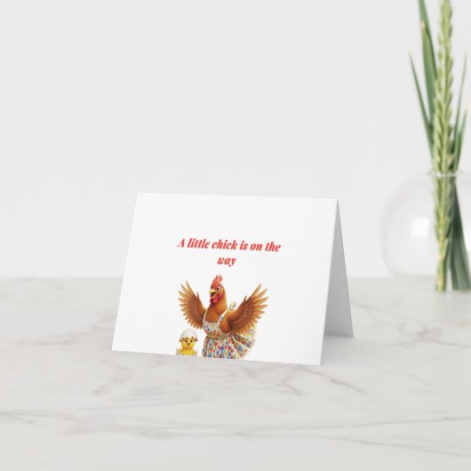 A little chick is on the way  サンキューカード (正面)