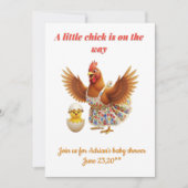 A little chick is on the way  招待状 (正面)