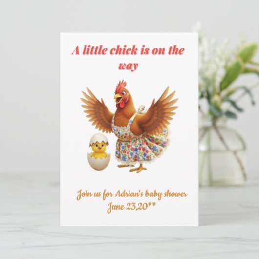 A little chick is on the way  招待状 (スタンド正面)