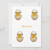 A little chick is on the way 招待状 (裏面)