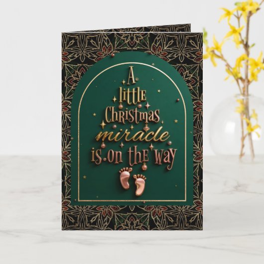 A Little Christmas Miracle Is on the Way カード (黄色い花)