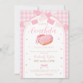 A Little Conchita Papel Picado Girl Baby Shower 招待状 (正面)