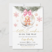 A Little Cookie Baubles Gingerbread Baby Shower 招待状 (正面)