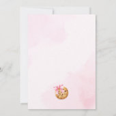 A little Cookie Girl Baby Shower - Teddy Bear Pink サンキューカード (裏面)