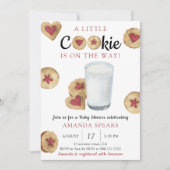 A Little cookie is on the way Baby shower 招待状 (正面)
