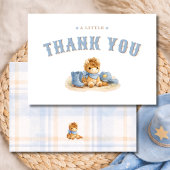 A Little Cowboy Baby Boy Shower Thank You サンキューカード