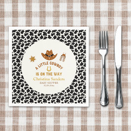 A Little Cowboy Is on The Way Baby Shower スタンダードカクテルナプキン