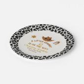 A Little Cowboy Is on The Way Baby Shower ペーパープレート (アングル)