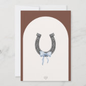 A little cowboy is on the way baby shower 招待状 (裏面)