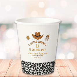 A Little Cowboy Is on The Way Baby Shower 紙コップ