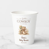 A little Cowboy On The Way Western Baby Shower 紙コップ (正面)