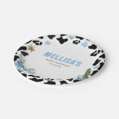  A Little Cowboy Western Boy Baby Shower  ペーパープレート (アングル)