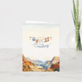 A Little Cowboy Western Canyon Baby Shower サンキューカード (裏面)