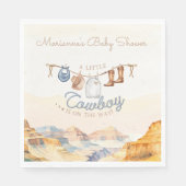 A Little Cowboy Western Canyon Baby Shower スタンダードランチョンナプキン (正面)