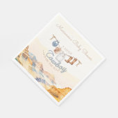 A Little Cowboy Western Canyon Baby Shower スタンダードランチョンナプキン (角)