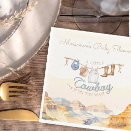 A Little Cowboy Western Canyon Baby Shower  スタンダードランチョンナプキン