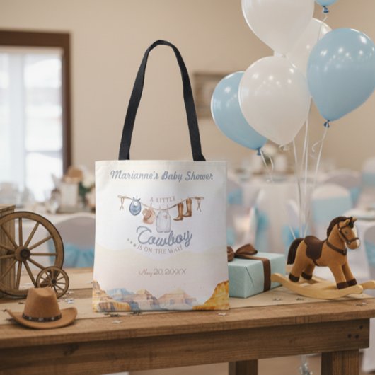 A Little Cowboy Western Canyon Baby Shower トートバッグ