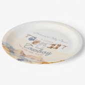 A Little Cowboy Western Canyon Baby Shower ペーパープレート (アングル)