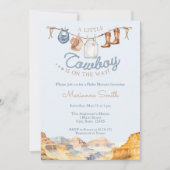 A Little Cowboy Western Canyon Baby Shower  招待状 (正面)