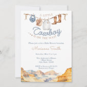A Little Cowboy Western Canyon Baby Shower  招待状 (正面)